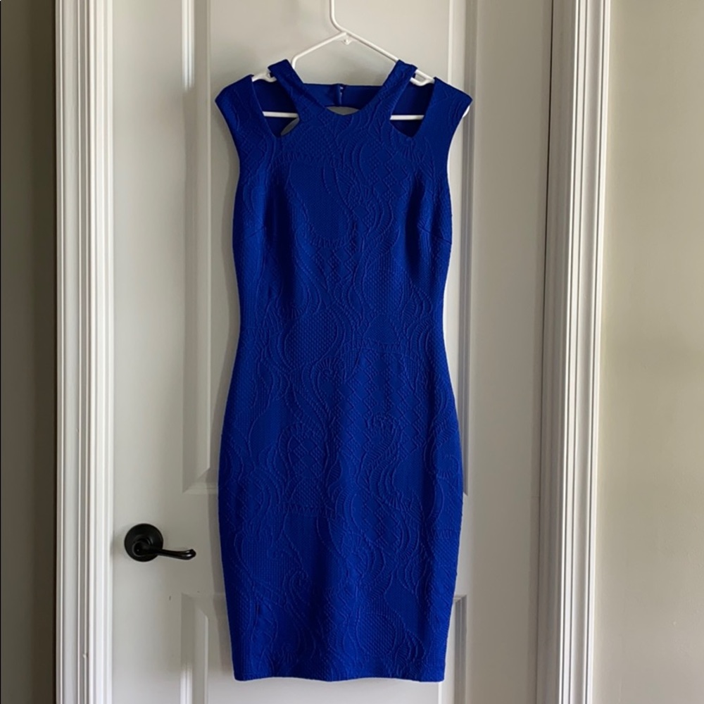 Cache NWT cobalt blue body con w keyhole back - 8